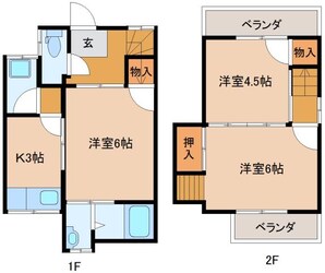 国分１丁目貸家の物件間取画像